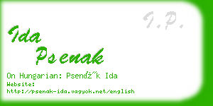 ida psenak business card